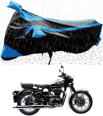 Ascension Two Wheeler Cover for Royal Enfield(Classic Chrome, Blue, Black)