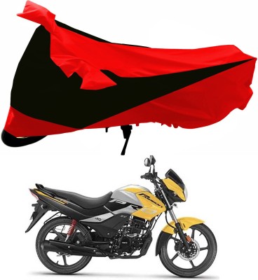 Ascension Two Wheeler Cover for Hero(Passion Pro i3S, Red, Black)