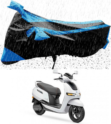 AutoRash Two Wheeler Cover for TVS(iQube, Blue, Black)