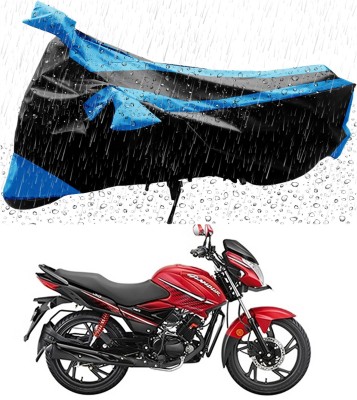 Genipap Two Wheeler Cover for Hero(Glamour i3s, Blue, Black)