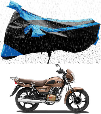THE REAL ARV Two Wheeler Cover for TVS(Radeon, Blue, Black)