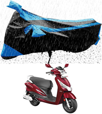 AutoRash Two Wheeler Cover for Hero(Destini 125, Blue, Black)