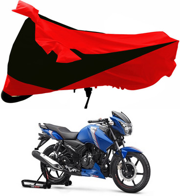 THE REAL ARV Two Wheeler Cover for TVS(Apache RTR 160, Red, Black)