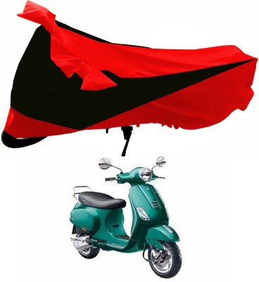 AUTOGARH Two Wheeler Cover for Piaggio(Vespa VXL, Red, Black)