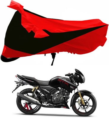 AUTOGARH Two Wheeler Cover for TVS(Apache RTR 180, Red, Black)