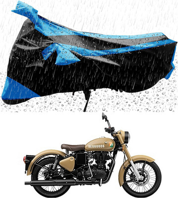 APNEK Two Wheeler Cover for Royal Enfield(Bullet Trials 500, Blue, Black)