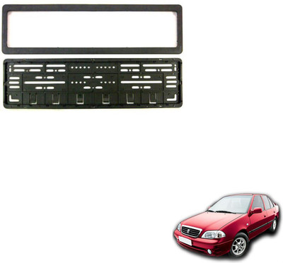 SEMAPHORE High Securiity Registration Car Number Plate Frame (Front & Rear) Compatible With Maruti Esteem Car Number Plate(Plastic, Aluminium 8 cm  x  1 cm)