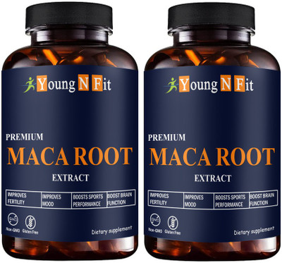 Young N Fit Maca Root Capsules Enriched with Maca Root Extract for Men (YNF121)Ultra(2 x 60 Capsules)