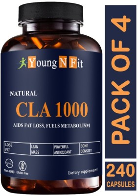 Young N Fit Nutrition CLA 1000 Fat Burner, fat burner for women, fat burner for Men (YNF193)Pro(4 x 60 Capsules)