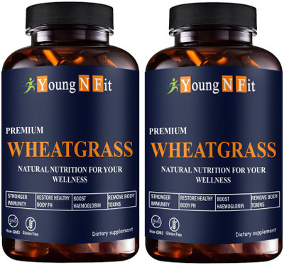 Young N Fit Nutrition Wheatgrass 800 mg Capsules (YNF140)Ultra(2 x 60 Capsules)