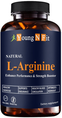 Young N Fit L-Arginine 1000mg Capsules Per Serving, l arginine supplement (YNF73)Advanced(60 Capsules)