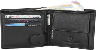 Tree Wood Men Travel, Trendy, Casual, Formal, Evening/Party Black Genuine Leather Wallet(9 Card Slots)