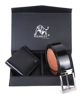 WILDBUFF Wallet & Belt Combo(Black)