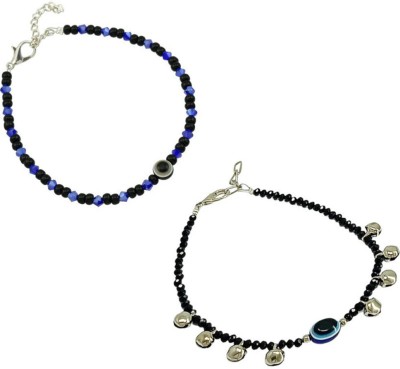 HIGH TRENDZ Combo pack of 2 Single Leg Crystal Alloy Anklet(Pack of 2)