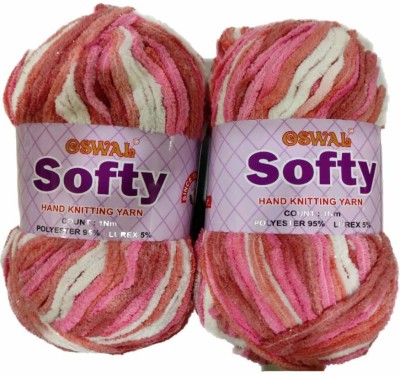 JEFFY Oswal Softy Thick Yarn Knitting Fingering Crochet Hook (Multi) -Pack of 150 gm Shade no.2