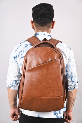 Lappee Elegant Leather Laptop backpack For Men Travel For School, College, Office. 24 L Backpack(Tan)