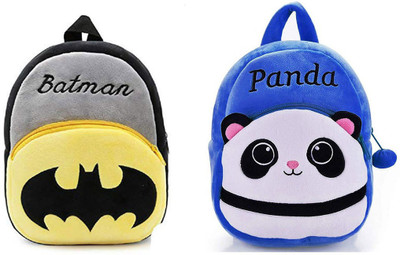 7Eleven Enterprise BM-combo of 2 grey batman, blue panda_1402 12 L Backpack(Multicolor)