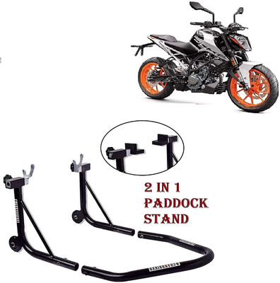 Grandbiker Dismantlable Rear Paddock Stand with Swingarm Rest and Bobbin For KTM Duke All Model Bike Storage Stand(Floor Mount)