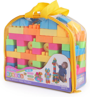 BASICS 21 Learning & Educational Building Blocks Toy Set for Kids (100 Pcs) (Multicolor)(Multicolor)