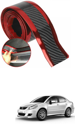 PECUNIA Plastic Car Door Guard(Black, Red, Pack of 1, Maruti, SX4)