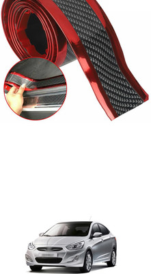 PECUNIA Plastic Car Door Guard(Black, Red, Pack of 1, Hyundai, Accent)