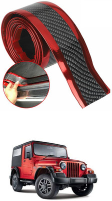 PECUNIA Plastic Car Door Guard(Black, Red, Pack of 1, Mahindra, Thar)