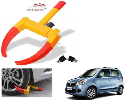 AuTO ADDiCT Car Wheel Lock Tyre Locks Security Tire Clamp Anti Theft Protective For Maruti Suzuki Wagonr New (2010-Present) Wheel Lock