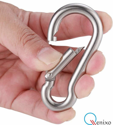 XDLB Stainless Steel Snap Hook Carabiner/Hook Swing Connector Locking Carabiner(Silver)