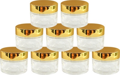 nsb herbals Glass Utility Container  - 50 ml(Pack of 9, White)