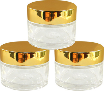 nsb herbals Glass Utility Container  - 50 ml(Pack of 3, White)