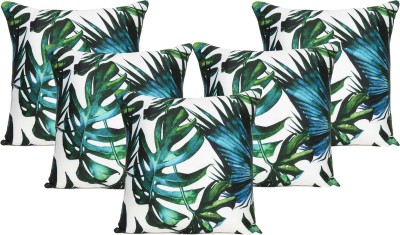 Riara Geometric Cushions Cover(Pack of 5, 30 cm*30 cm, Green, White)
