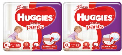 Huggies Wonder Pants diapers ( XL 56 Pack of 2 ) - XL(112 Pieces)