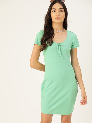 Dressberry Women Sheath Black Above Knee/Mid Thigh Length Dress