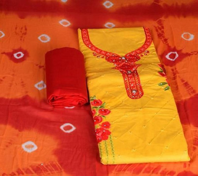 Kiana Cotton Blend Embroidered Salwar Suit Material
