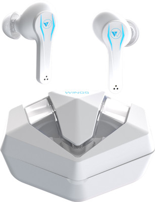 Wings Phantom Pro Gaming TWS with 30 Hrs Playtime Bluetooth Headset Bluetooth Headset(White, True Wireless)