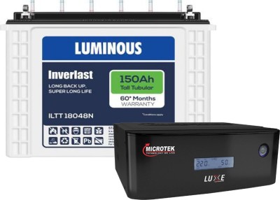 LUMINOUS ILTT 18048N +MICROTEK LUXE 1000 Tubular Inverter Battery(150 AH)