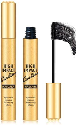 YAWI Professional High Impact Curling & Volume Black Make up Waterproof Mascara 10 ml(Black)