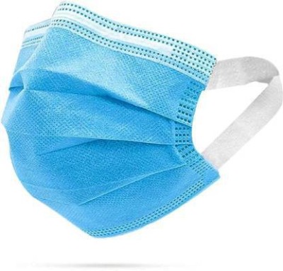 COOL INDIANS 3 Ply Mask | 3 Ply Surgical | Mask with Nose Pin | Daily Use Mask with Hygienic Packaging Water Resistant Surgical Mask With Melt Blown Fabric Layer(Blue, Free Size, Pack of 800, 3 Ply)