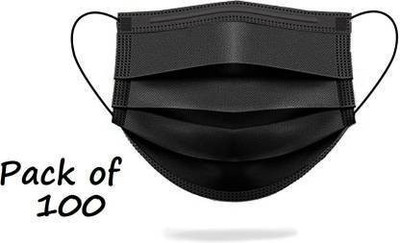 Wellstar Comfortable Fit with Bacterial Filtration ISO Certified Men's and Women's Disposable & Reusable Non-Woven Fabric 3 layer 3Ply Surgical Mask with Melt Blown Fabric Layer (Black, Free Size), 100 Piece Non-Washable, Water Resistant Surgical Mask With Melt Blown Fabric Layer(Black, Free Size, P Wellstar Comfortable Fit with Bacterial Filtration ISO Certified Men's and Women's Disposable & Reusable Non-Woven Fabric 3 layer 3Ply Surgical Mask with Melt Blown Fabric Layer (Black, Free Size), 100 Piece Non-Washable, Water Resistant Surgical Mask With Melt Blown Fabric Layer(Black, Free Size, P
