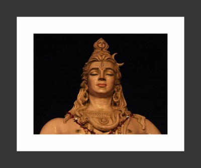 MEENAZ Collection MEENAZ Collection MAHADEV MURTI IN BLACK BACKGROUND Photo 10 X 13 Acrylic Photo Frame Acrylic 10 inch x 1.5 inch Painting(With Frame)