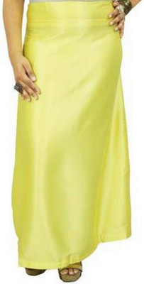 Aarvi styles white-beer44 Satin Blend Petticoat(Free)