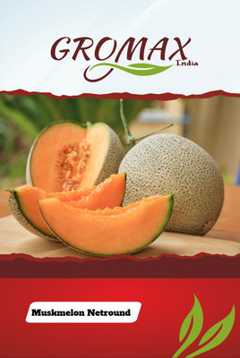 Gromax India Muskmelon Netround Seed(40 per packet)