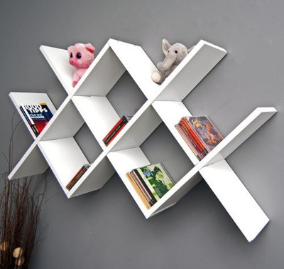 Extend Crafts Wall Shelve Mounted Shelves Home decore / Shelf / Hanging Rack/ Book Shelf MDF (Medium Density Fiber) Wall Shelf (Number of Shelves - 6, White ) Wooden Wall Shelf(Number of Shelves - 6, White)