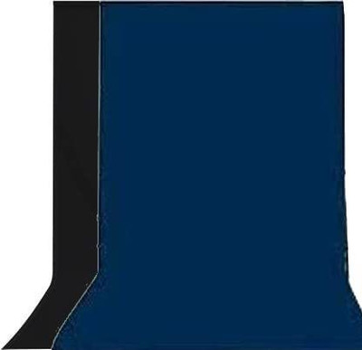 Stookin 8ft X 12ft Non-Transparent 2-in-1 Photography Backdrop Background Chromakey, 2 Colors in Single Backdrop (Black & Navy Blue) Reflector