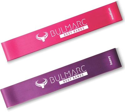 Bulmarc Medium and Heavy Resistance Loop Band Resistance Tube(Medium and Heavy (Pink and Purple))