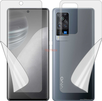 TELTREK Front and Back Screen Guard for VIVO X60 5G (Edge To Edge TPU Full Coverage)(Pack of 3)