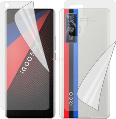 MOBART Front and Back Screen Guard for VIVO IQOO 5 PRO 5G V2025A (Edge To Edge TPU Full Coverage)(Pack of 2)