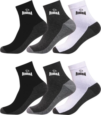 RIMBA Men & Women Solid Ankle Length(Pack of 6)