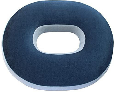 Orthowala Ring Donut Cushion Pillow for Piles Coccyx Sciatica Tailbone Back Pain Relief Back / Lumbar Support(Blue, Grey)