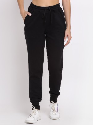 Rute Solid Women Black Track Pants